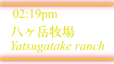 八ヶ岳牧場 / Yatsugatake ranch